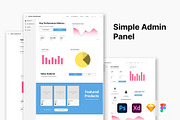 Simple Admin Panel Website, a Landing Page Template by Glyphminds Studios (Thumbnail 1 of 3)