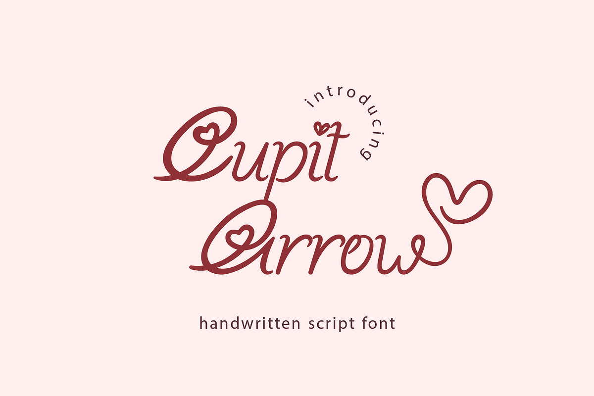 PGR Love Arrow - Script Font, a Script Font by Pikgura (Photo 1 of 6)