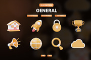 General 3D Icon Pack, an Object Graphic by Artnivora.Std (Thumbnail 1 of 4)