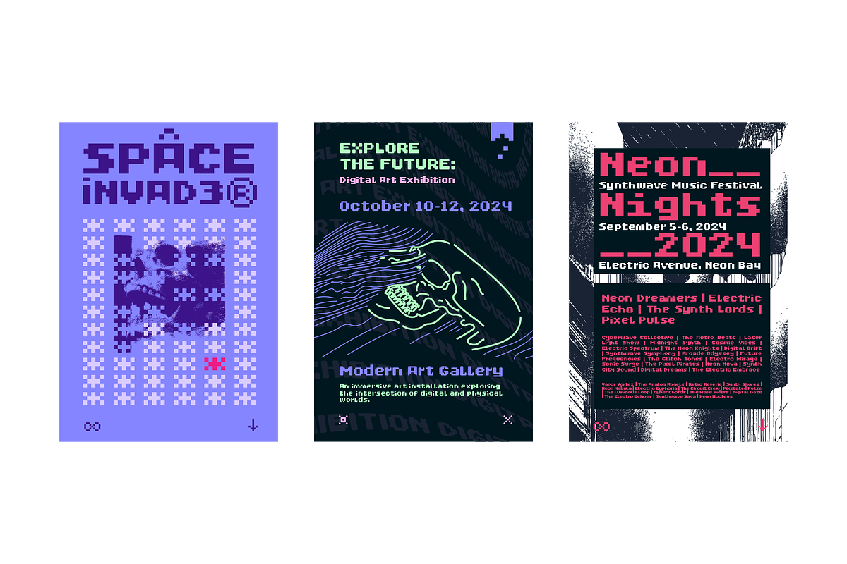 TO Gridlow 8-bit Pixel Typeface, a Sans Serif Font by Tomasz Ostrowski Design (Photo 11 of 11)