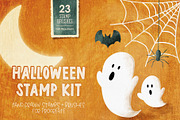 Halloween Stamp Procreate Brushes, a Brush Add-On by Hewitt Avenue (Thumbnail 1 of 5)