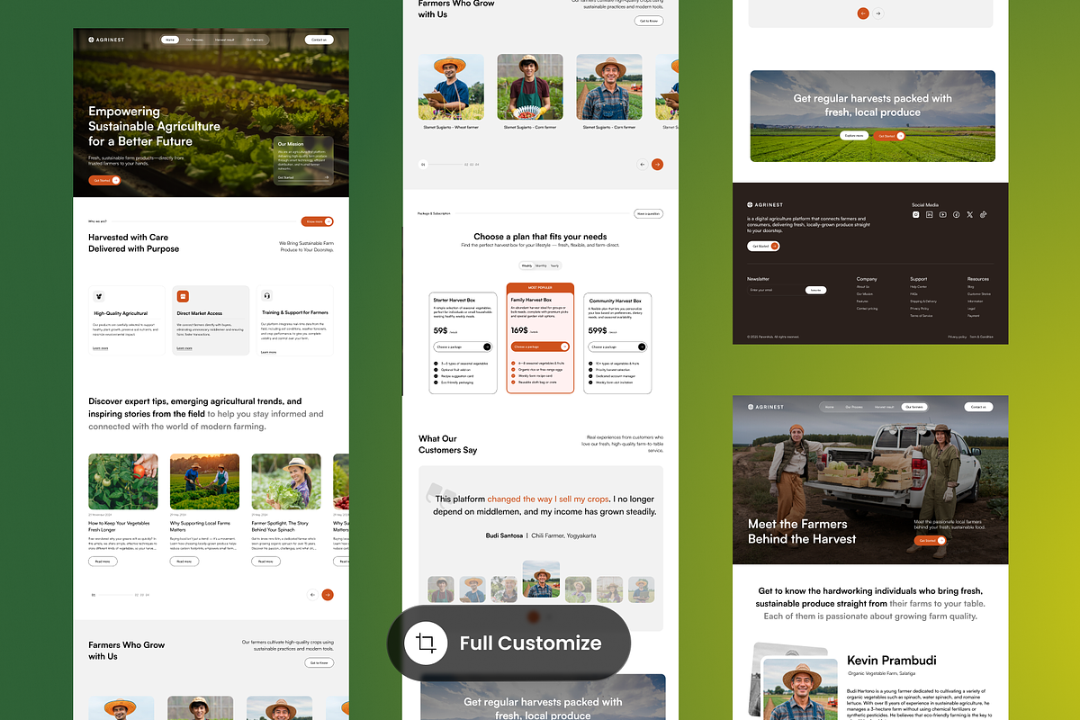 Agrinest - Agriculture Landing Page preview 3