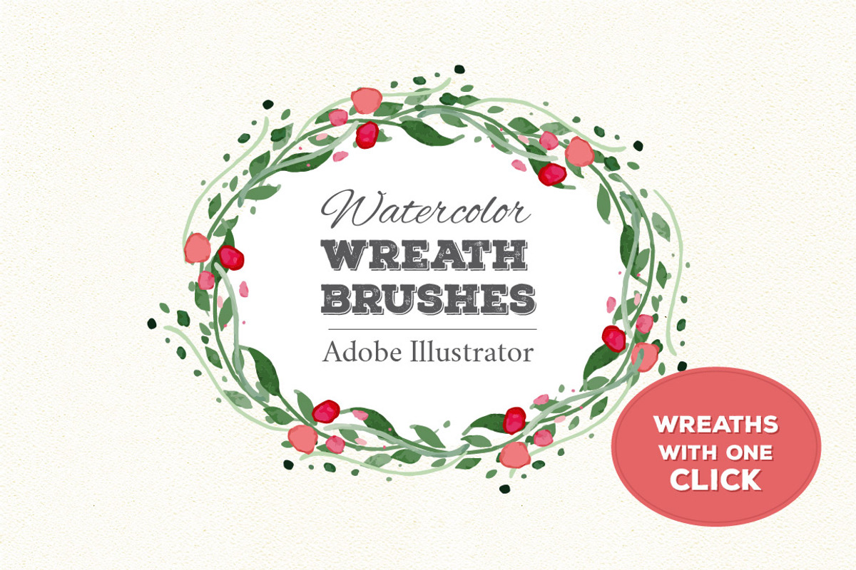 Wreath Brushes for Illustrator, a Brush Add-On by Olga Proz (Photo 1 of 5)