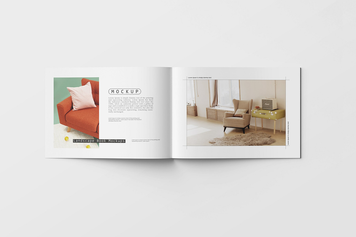 Landscape Brochure/book Mockup, a Print Template by Tahtagraphic (Photo 5 of 12)