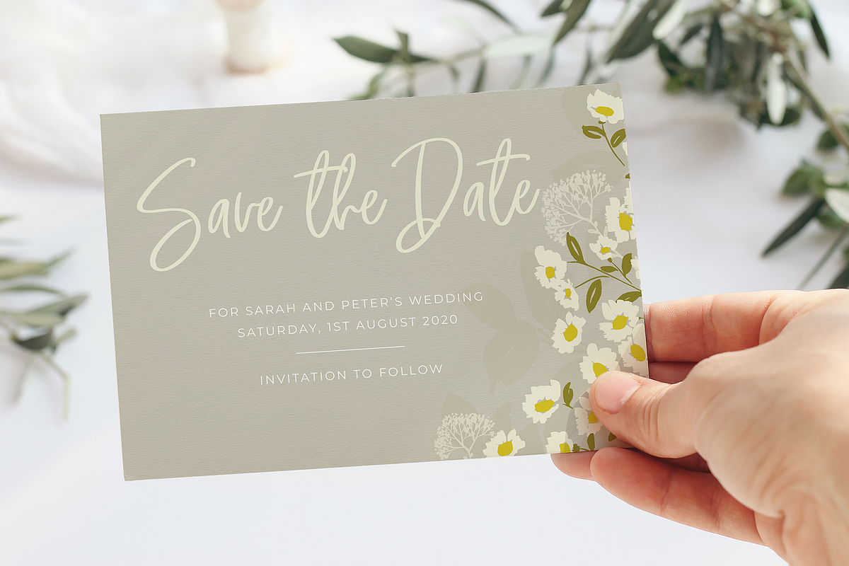 Grey Daisies Wedding Invite Suite, an Invitation Template by R Whitehurst Design (Photo 8 of 10)
