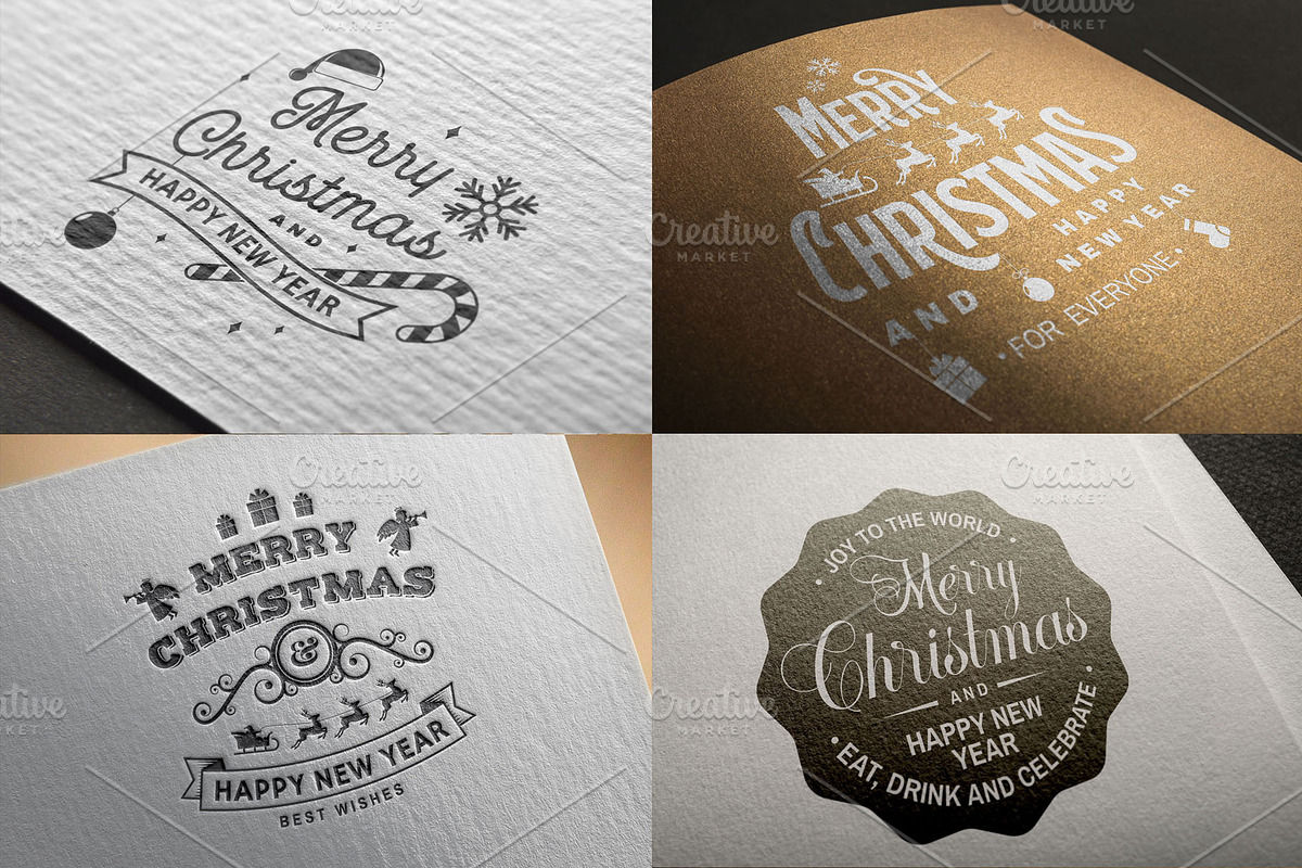 Christmas Logos/Badges/Overlays, a Branding & Logo Template by sivVector (Photo 4 of 5)