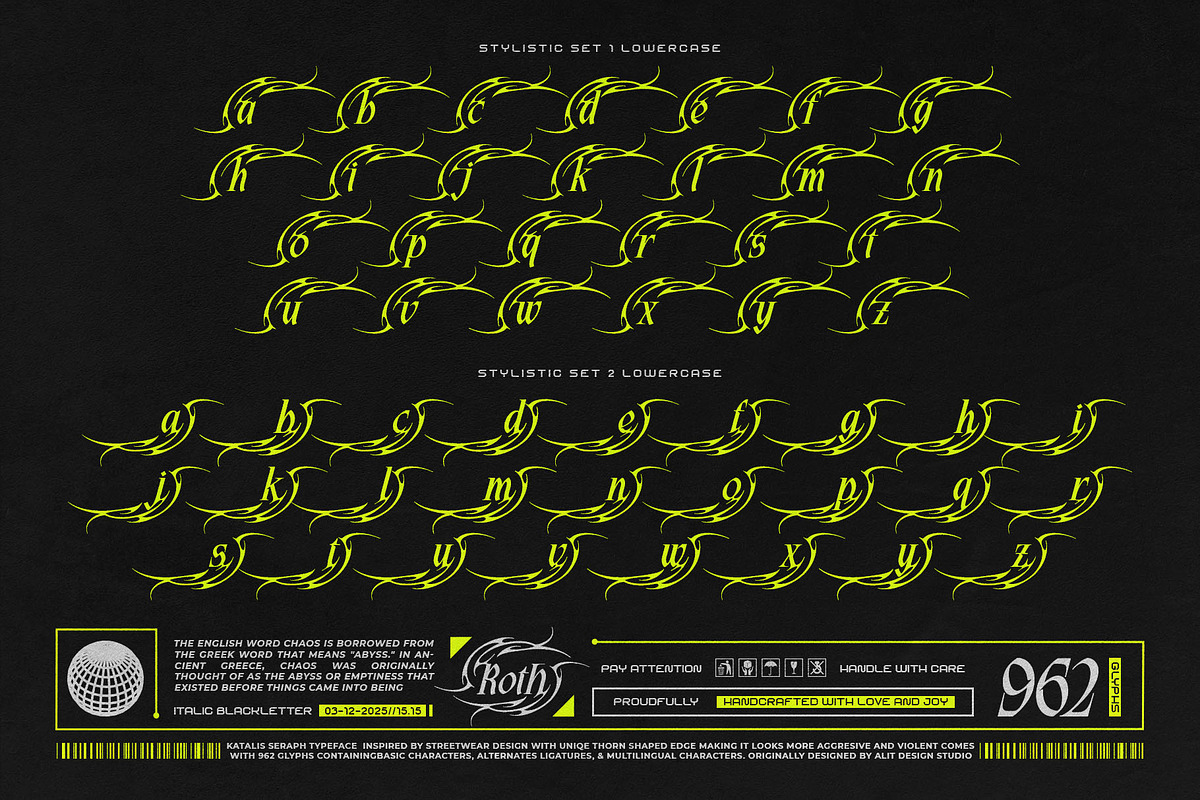 Katalis Seraph Typeface, a Blackletter Font by alit design (Photo 13 of 20)