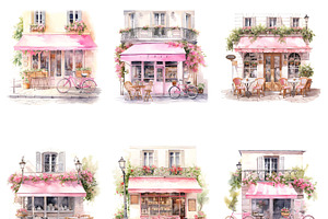 Summer French Cafe Clipart Bundle