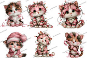 Cute Christmas Cat Clipart, an Illustration by DreamArtGraphic (Thumbnail 4 of 5)