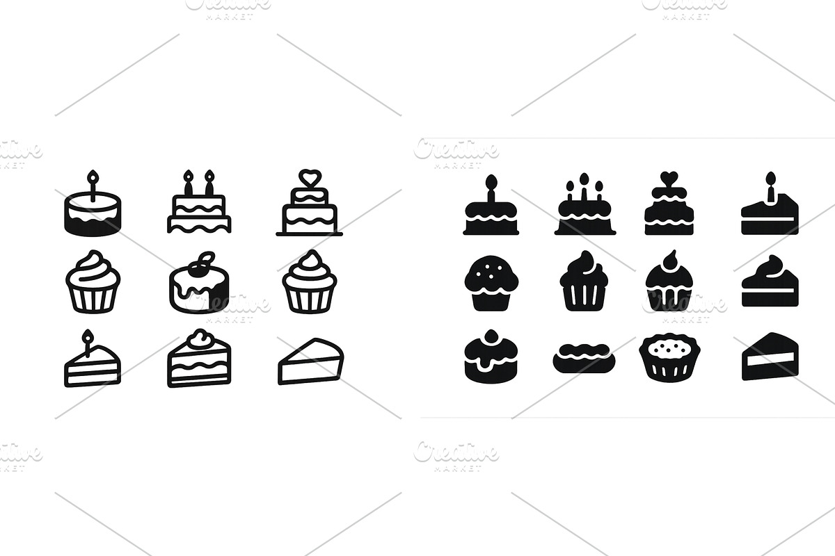 Variety of dessert illustrations, an Illustration by ZinetroN