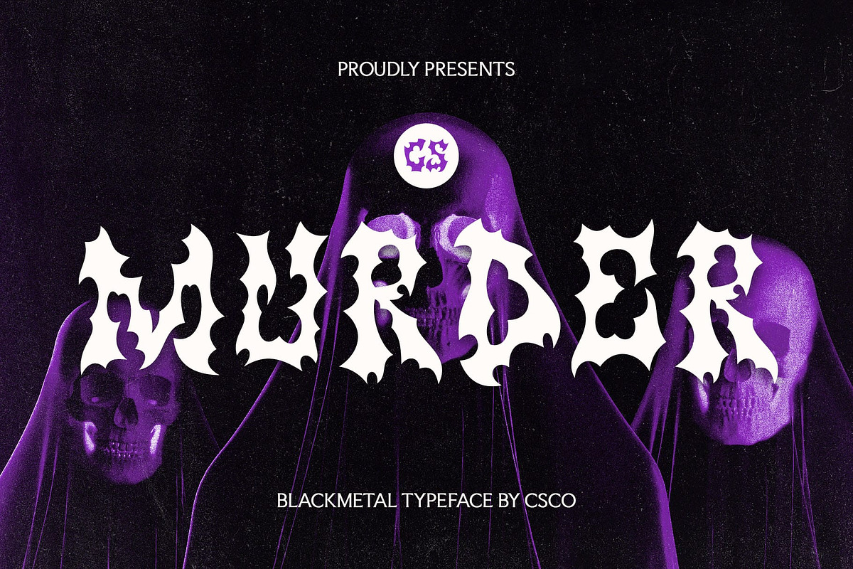 CS Murder – Black Metal Font, a Blackletter Font by Craft Supply Co. (Photo 1 of 8)