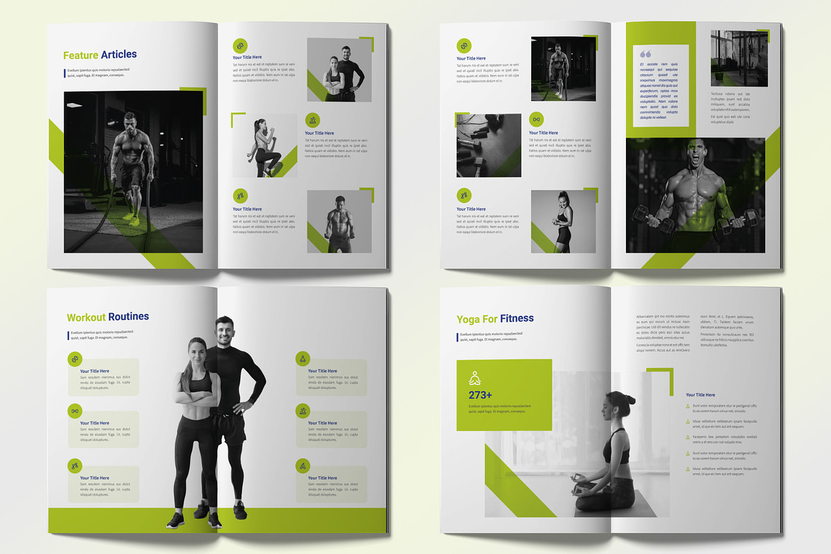 Fitness Magazine Layout