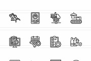 25 Smart Factory Icons, an Outline Icon by IconBunny (Thumbnail 2 of 2)