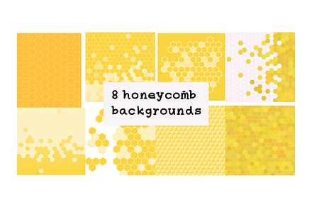 8 honeycomb backgrounds, a Pattern Graphic by Veronika M