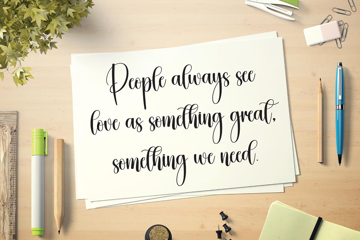 Chubby | Script Font, a Handwritten Font by Scratchones (Photo 4 of 9)