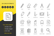 Drawing & Art Tools Icon Set, an Outline Icon by Grand Design (Thumbnail 2 of 3)