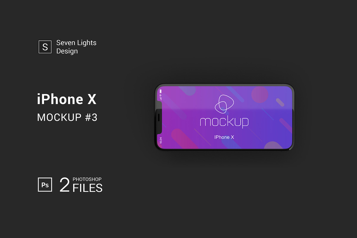 iPhone X Mockup #3, an iPhone Mockup by Seven Lights (Photo 1 of 5)