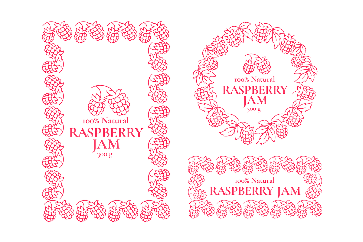 Raspberry Line Art, Vector Set, an Object Graphic by Ilia Design (Photo 3 of 10)