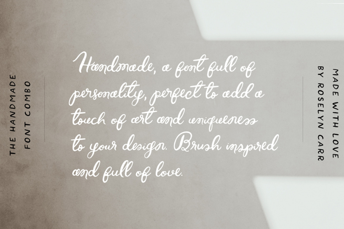 Handmade Font Duo Script Sans Serif, a Script Font by Creator Goodies (Photo 3 of 13)