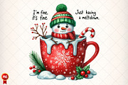 Funny Cute Snowman Png Christmas PNG, an Illustration by SinaCreation (Thumbnail 1 of 7)
