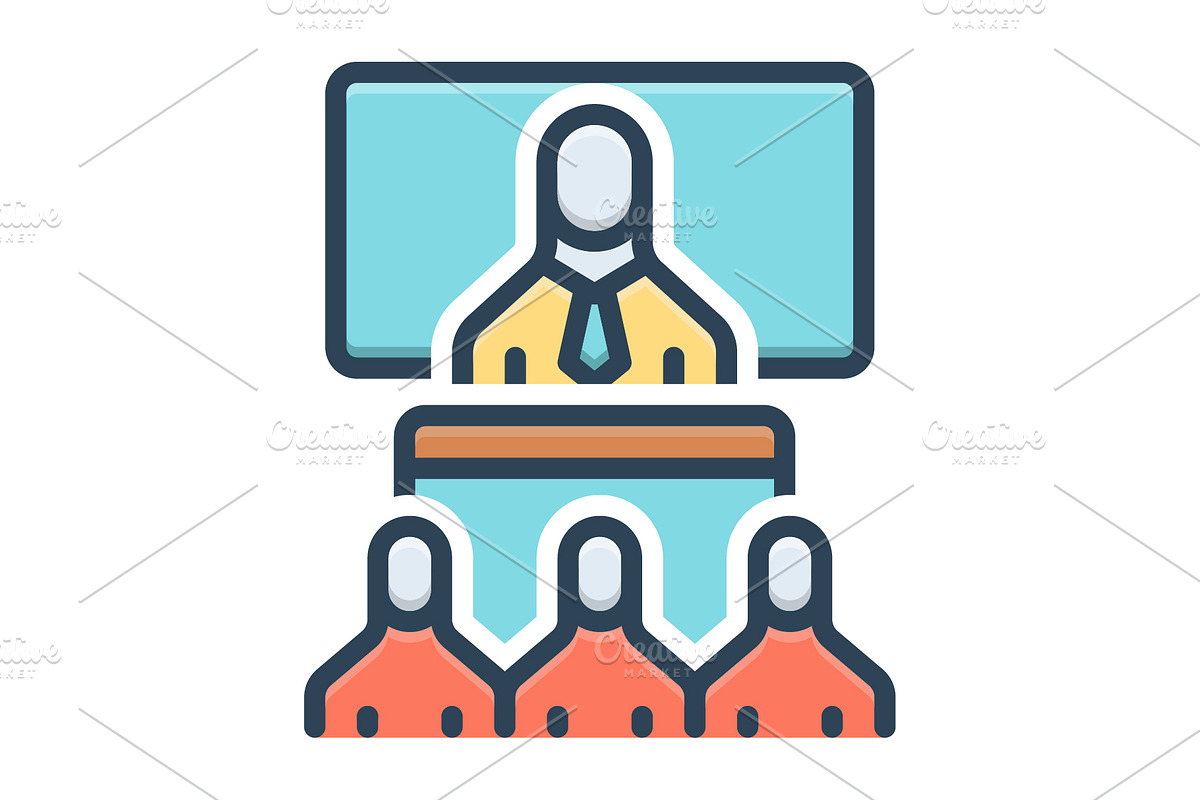 Faculty conference color icon, a Duotone Icon by Creative priyanka