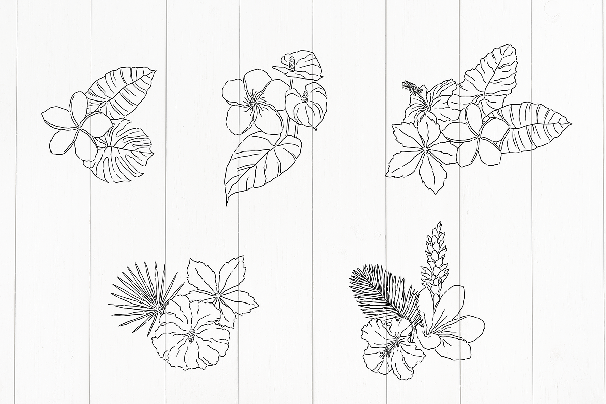Tropical Vibes Lettering Pack, an Object Graphic by Digitaliya (Photo 11 of 11)