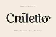 Craletto - Stylish Ligature Font, a Serif Font by Aqeel_Art (Thumbnail 1 of 8)