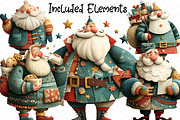 Watercolor Christmas Santa Claus Cli, an Illustration by cherrydesign (Thumbnail 2 of 4)