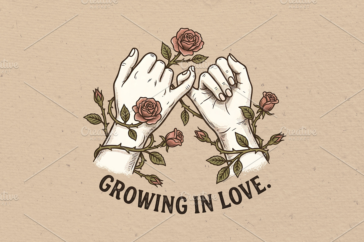 Growing in love illustration, a Person Illustration by Vectorlina (Photo 1 of 4)