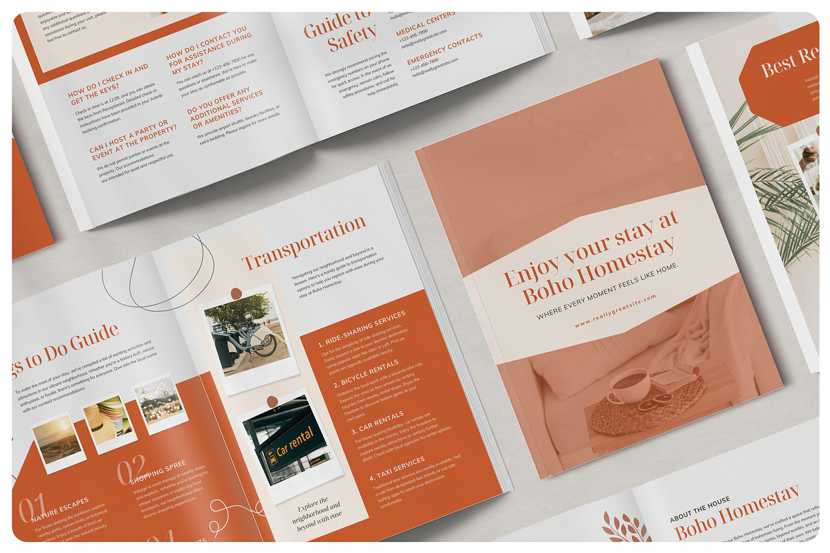 Airbnb Welcome Book Template | Canva, a Magazine Template by BlancaLab Studio (Photo 2 of 9)