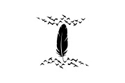 Boho Feather Silhouette Vector, an Object Graphic by jahid234 (Thumbnail 50 of 51)