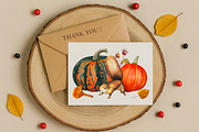 Watercolor Autumn Harvest Clipart, a Seasonal Illustration by DiashaArt (Thumbnail 17 of 17)