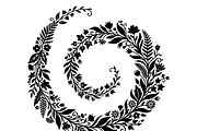 50 Elegant Floral Leaf Spiral Frame, a Decorative Illustration by Amazin_art (Thumbnail 38 of 39)