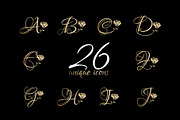 Luxury Letter A-Z with Rose Logo Kit, a Branding & Logo Template by Luxury Logos (Thumbnail 3 of 12)