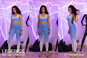 Leggings and Tank-Top Mockup, a Bottom Mockup by Freeman Studio
