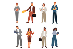 Business men and women. Office, a Person Illustration by Vectorbuum