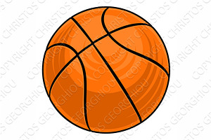 Basketball Ball Cartoon Sports Icon