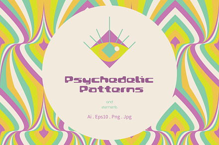 Psychedelic patterns and elements