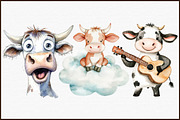 Funny Cows Clipart Cute Cow Png Farm, an Illustration by Sublimation Artist (Thumbnail 3 of 6)