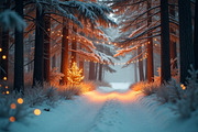 Christmas Forest Path | Stock Photo, a Holiday Photo by Aura Canyon HQ (Thumbnail 1 of 7)