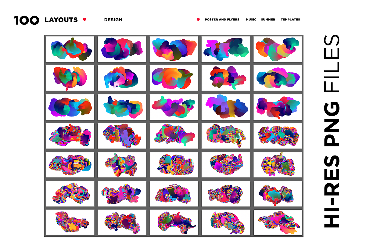 100 Colorful Stunning Abstract Fluid, a Background Graphic by singpentinkhappy (Photo 11 of 11)