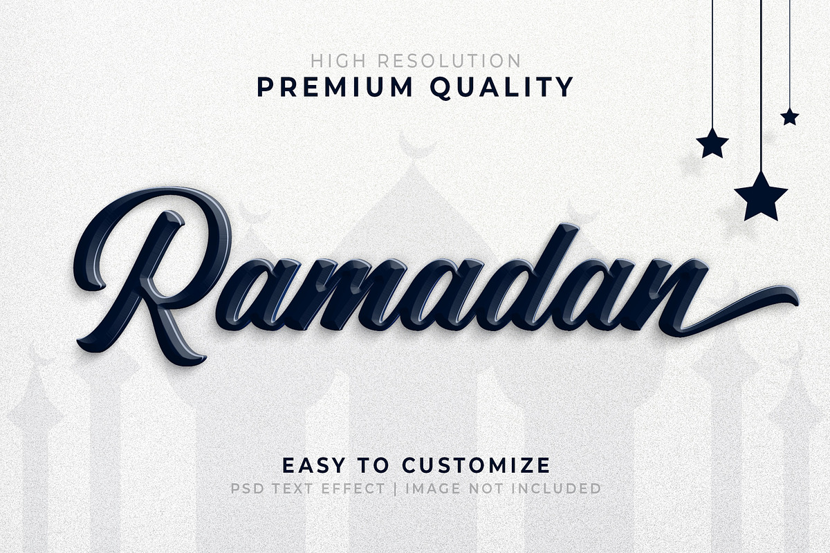 Ramadan Text Style Effect Mockup, a Layer Style Add-On by thefutive
