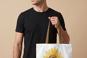Canvas Tote Bag Model Mockup Bundle, a Merchandise Mockup by Pixel Foundry (Thumbnail 5 of 6)