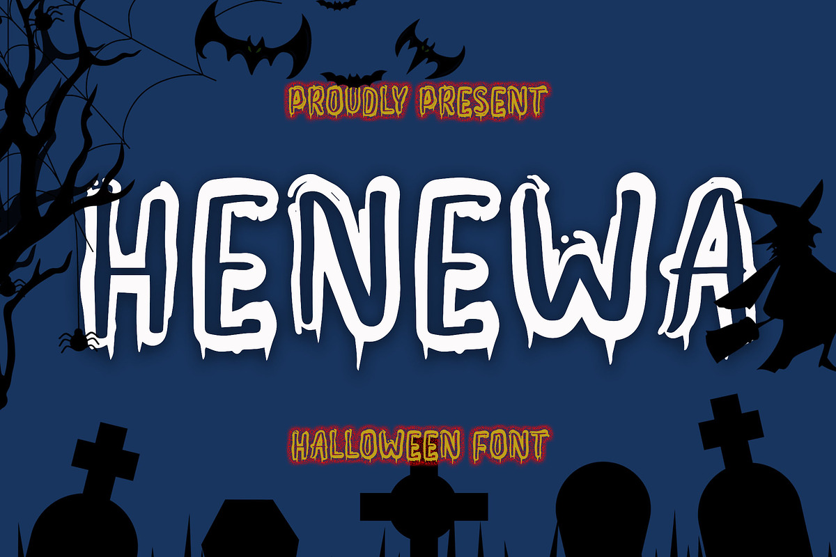 HENEWA - Halloween Font, a Font by NTC Graphic (Photo 1 of 8)