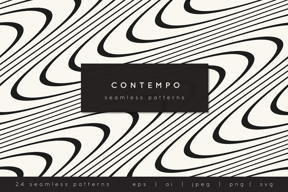 Contempo. Seamless Patterns Set, a Pattern Graphic by Curly_Pat (Photo 1 of 7)