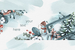 Cozy Winter Watercolor Templates