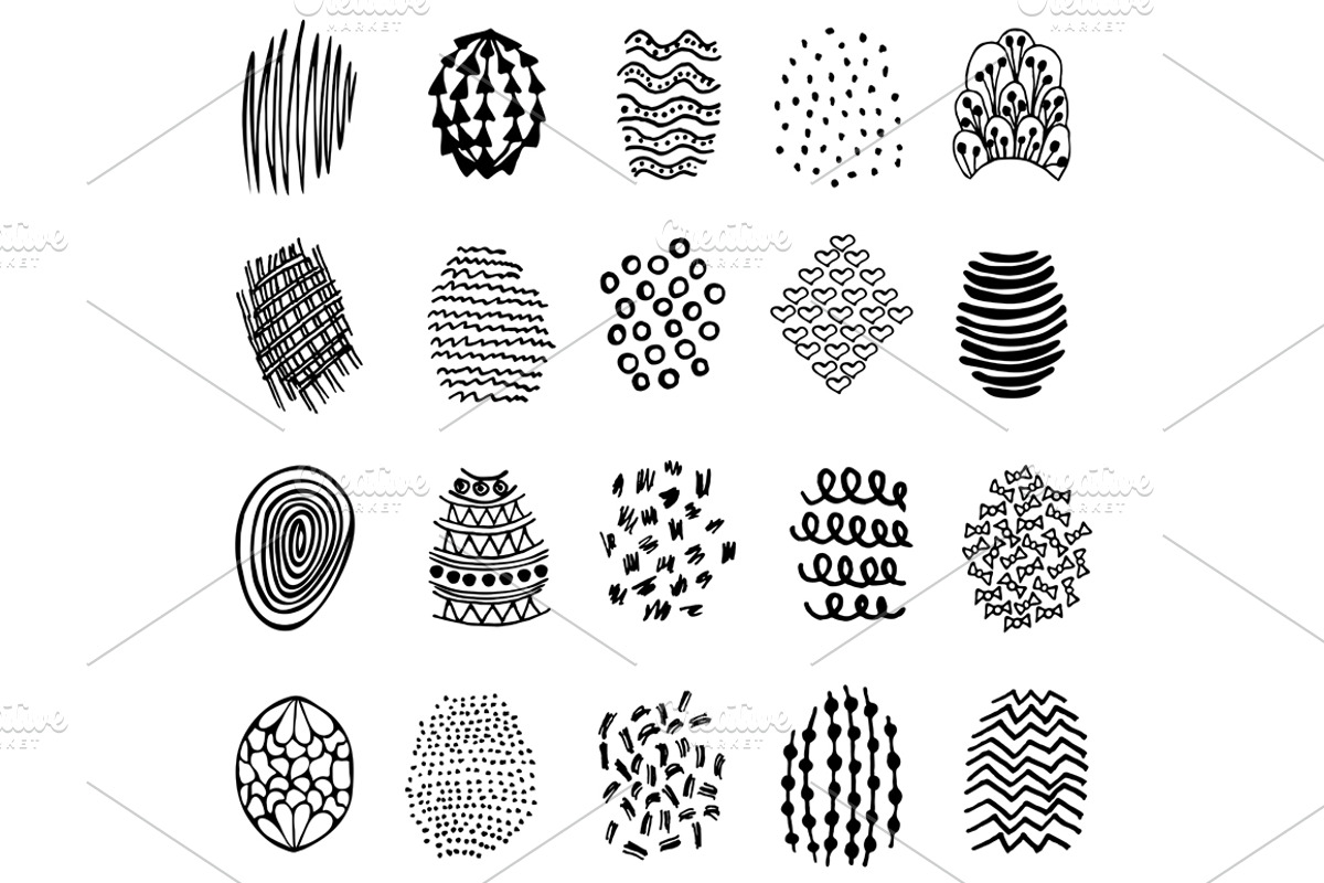 Doodles Texture Elements & Cards, a Texture Graphic by IRSYART (Photo 3 of 5)
