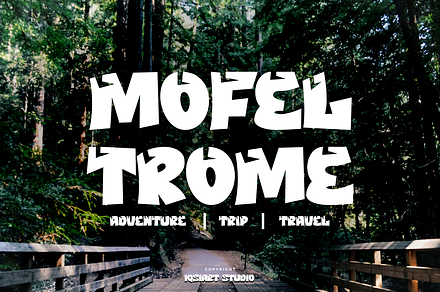 Mofel Trome - Adventure Font, a Sans Serif Font by Iqsiart Studio