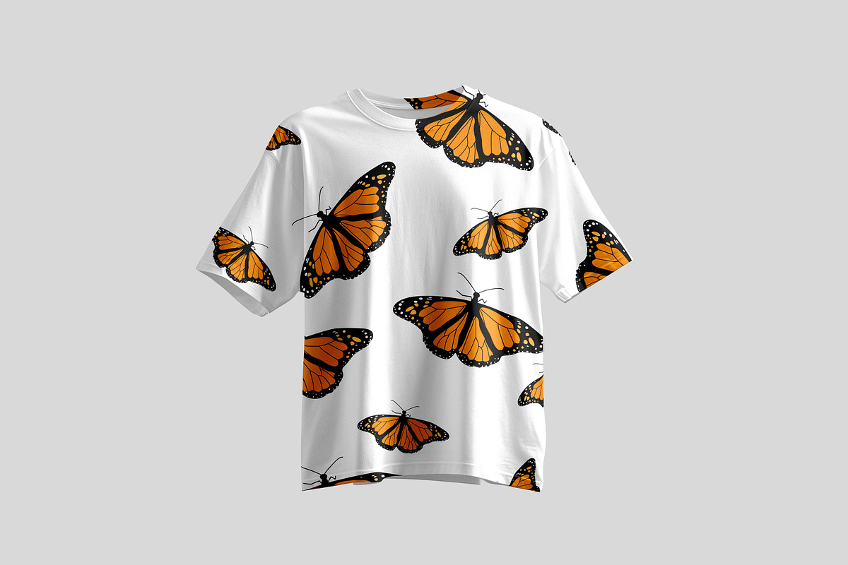 Seamless pattern butterfly monarch, a Pattern Graphic by Viktorijareut (Photo 4 of 4)
