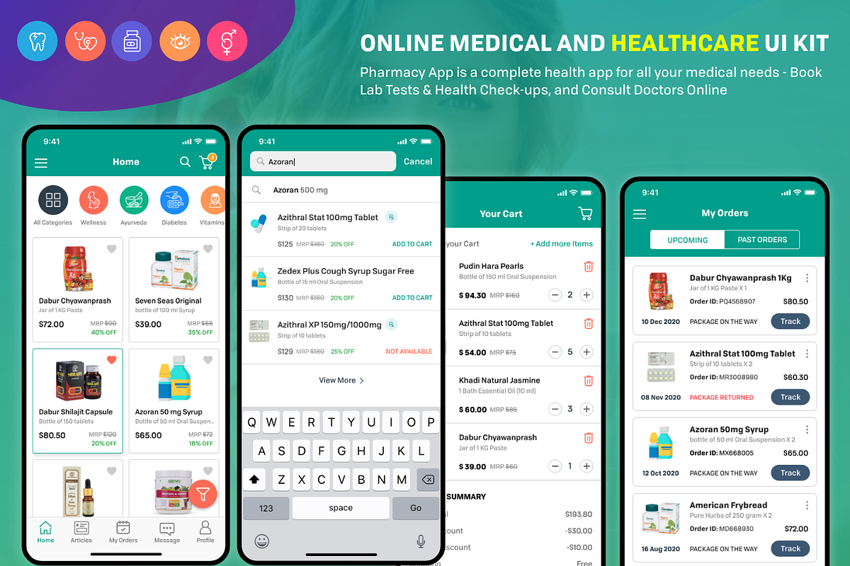 Medical Pharmacy App, a Websites & App Template by UX Design Master (Photo 9 of 15)